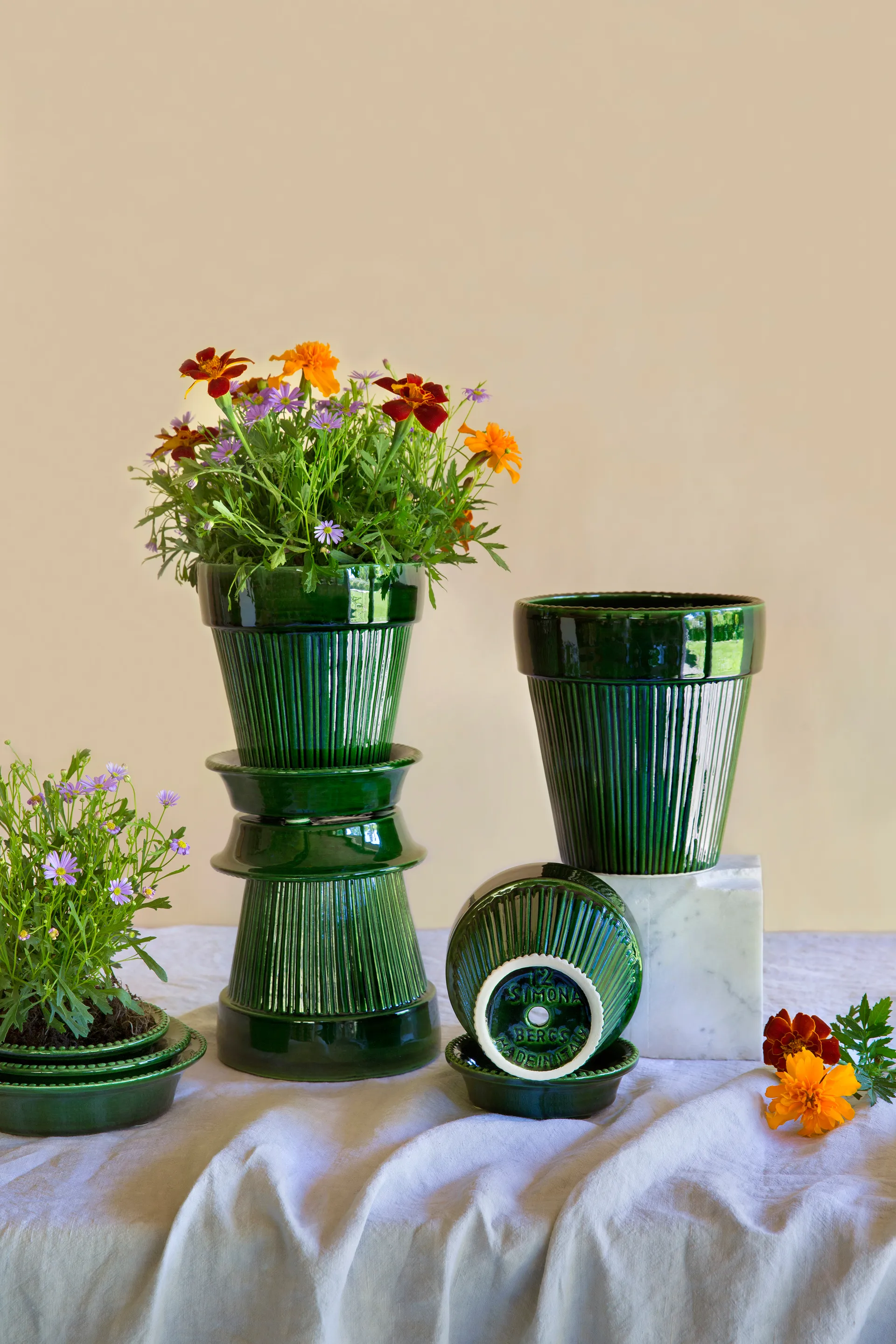 Vaso vidro Simona Ø18 cm, Verde Bergs Potter