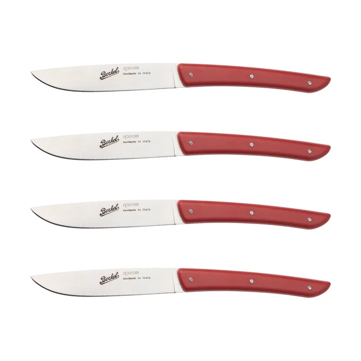 Color faca de carne 4 unidades 11 cm - Vermelho - Berkel