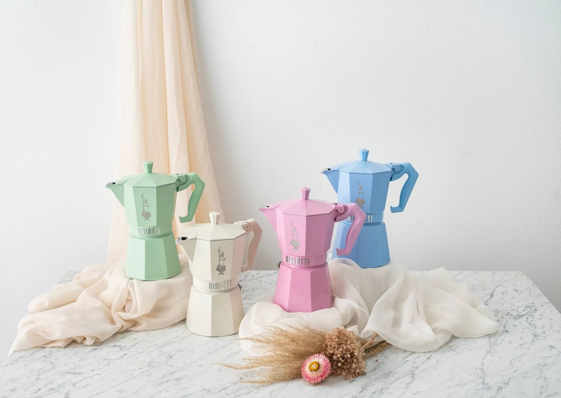 Bialetti exclusiva cafeteira moka, Creme, 6 chávenas Bialetti