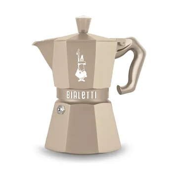 Bialetti exclusiva cafeteira moka indução - Bege, 3 chávenas - Bialetti