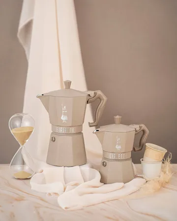 Bialetti exclusiva cafeteira moka indução - Bege, 3 chávenas - Bialetti