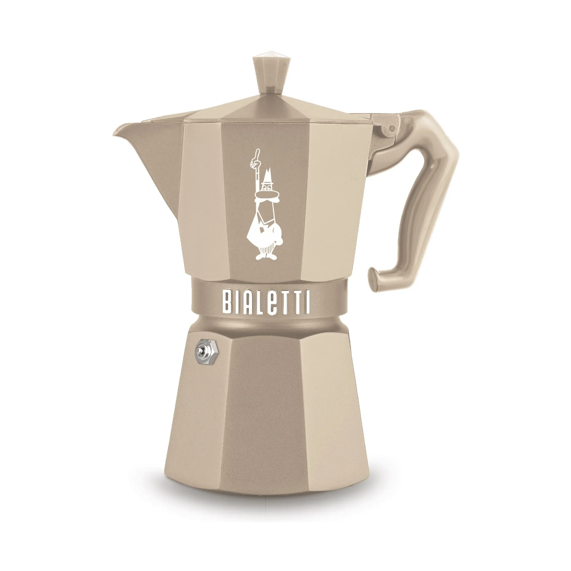 Bialetti exclusiva cafeteira moka indução, Bege, 6 chávenas Bialetti