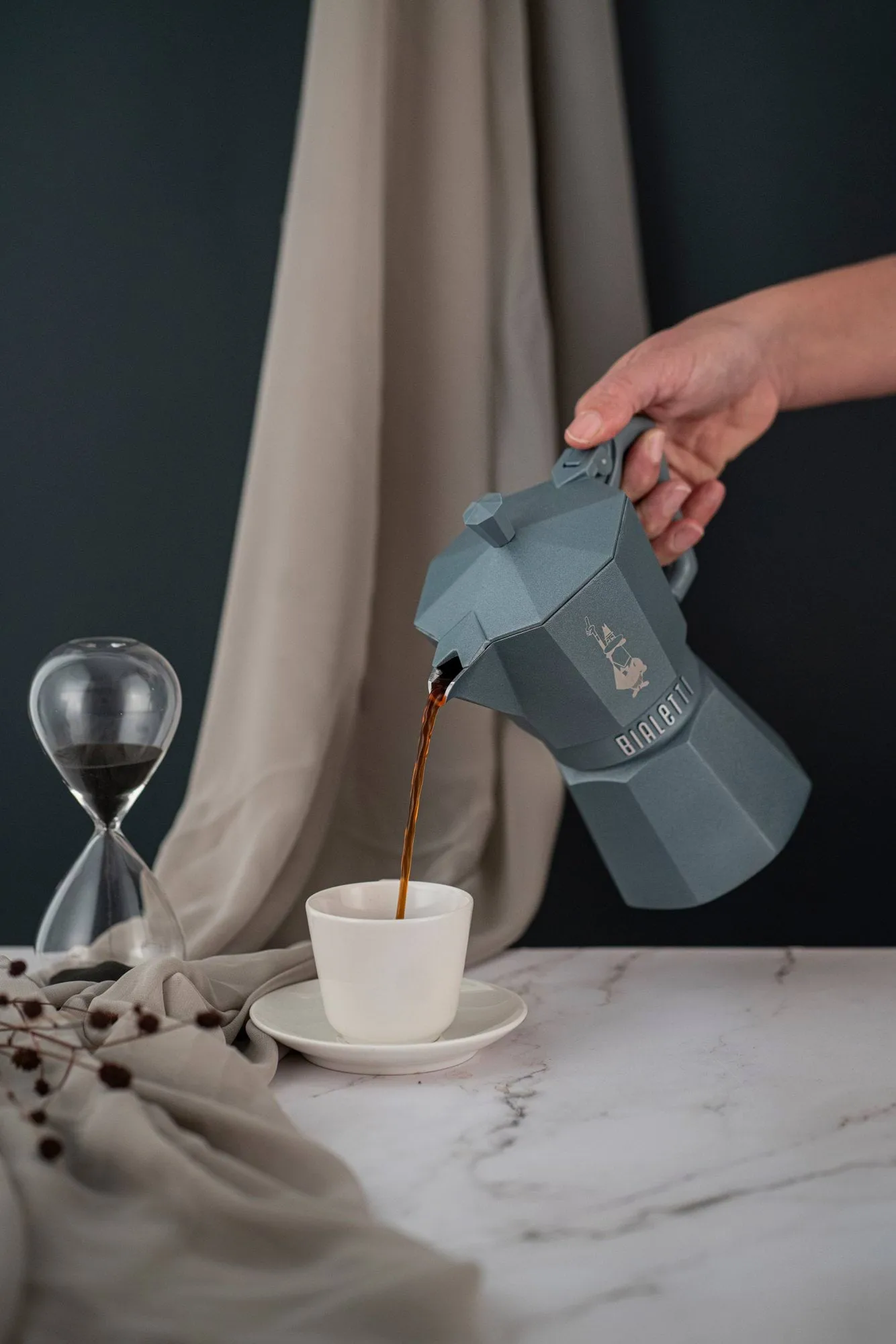 Bialetti exclusiva cafeteira moka indução, Cinza, 6 chávenas Bialetti