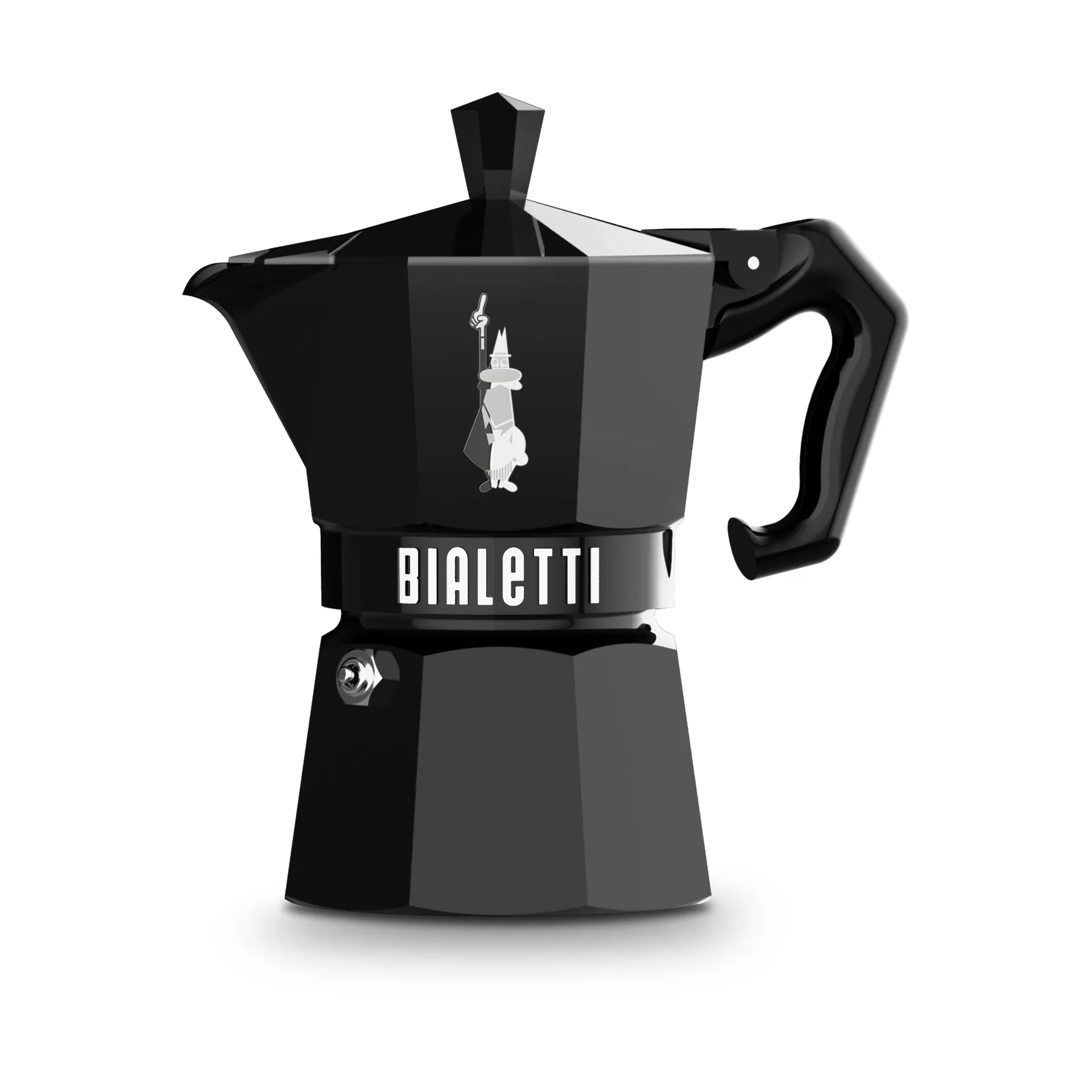 Bialetti exclusiva cafeteira moka, Preto, 3 xícaras Bialetti