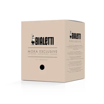 Bialetti exclusiva cafeteira moka - Preto, 3 xícaras - Bialetti