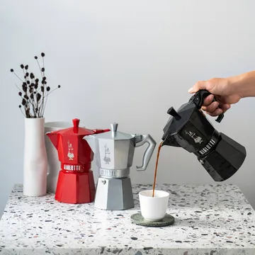 Bialetti exclusiva cafeteira moka - Preto, 3 xícaras - Bialetti