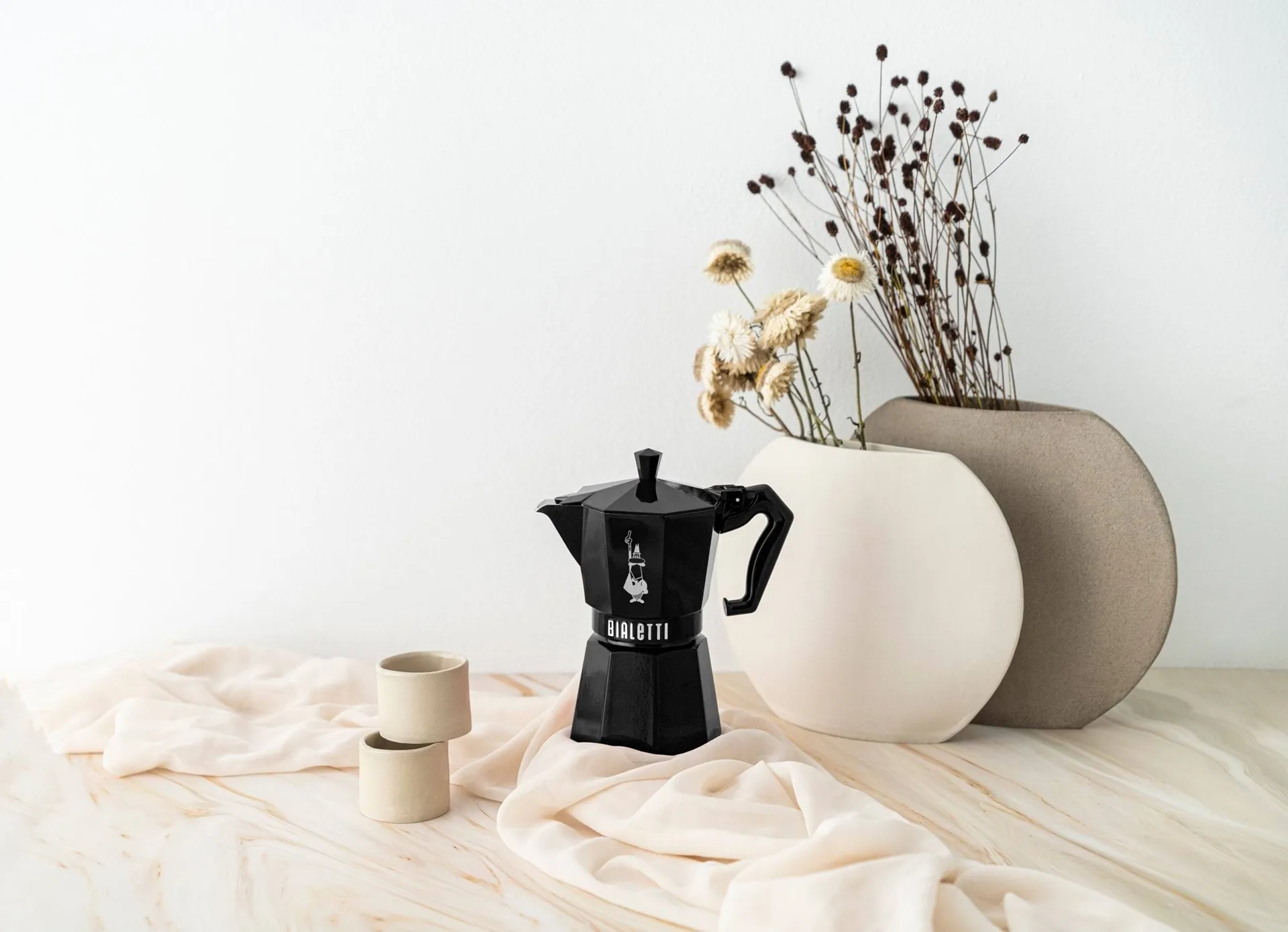 Bialetti exclusiva cafeteira moka, Preto, 6 chávenas Bialetti