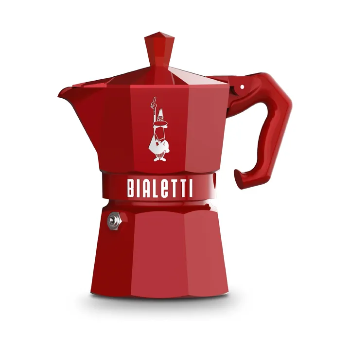 Bialetti exclusiva cafeteira moka - Vermelho, 3 chávenas - Bialetti