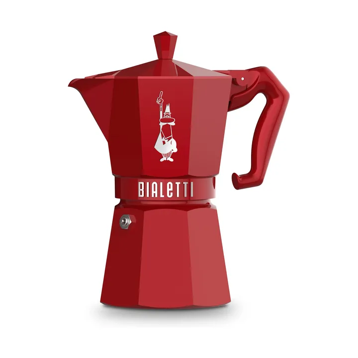 Bialetti exclusiva cafeteira moka - Vermelho, 6 chávenas - Bialetti