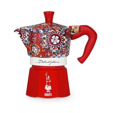 Bialetti x Dolce & Gabbana cafeteira moka - Carrinho siciliano, 3 copos - Bialetti