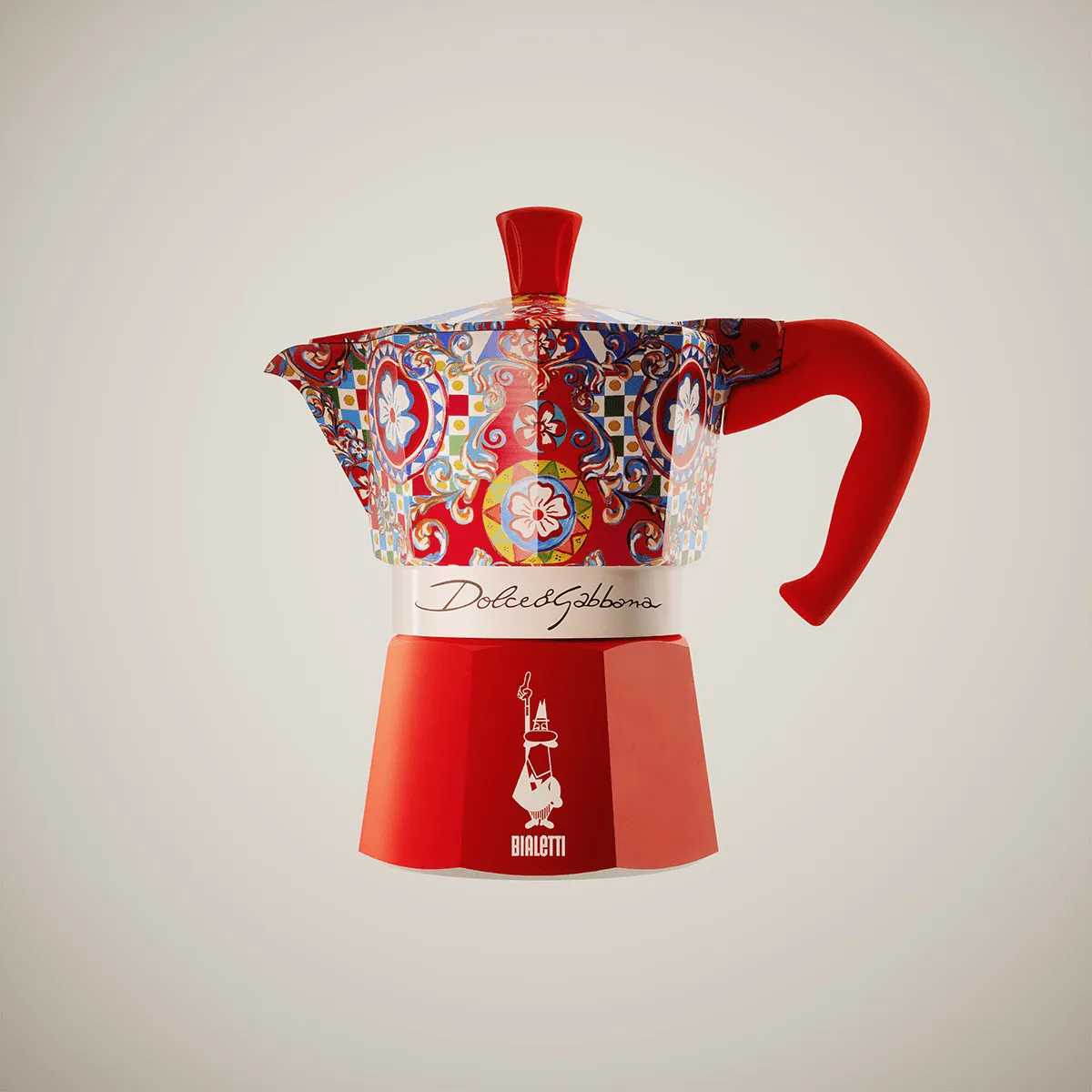 Bialetti x Dolce & Gabbana cafeteira moka, Carrinho siciliano, 3 copos Bialetti