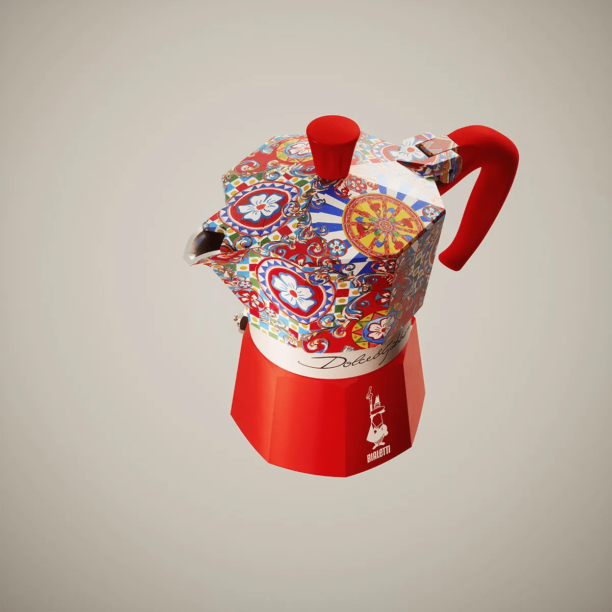 Bialetti x Dolce & Gabbana cafeteira moka, Carrinho siciliano, 3 copos Bialetti