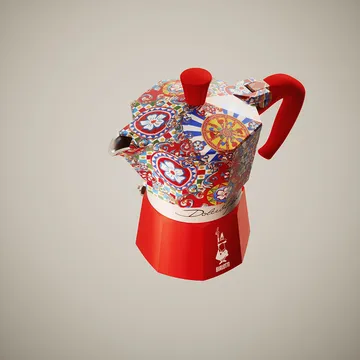 Bialetti x Dolce & Gabbana cafeteira moka - Carrinho siciliano, 3 copos - Bialetti