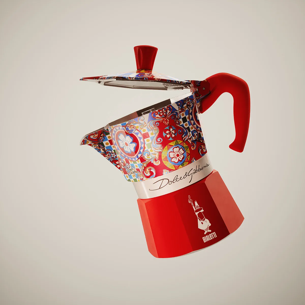 Bialetti x Dolce & Gabbana cafeteira moka, Carrinho siciliano, 3 copos Bialetti