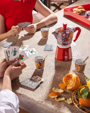 Bialetti x Dolce & Gabbana cafeteira moka - Carrinho siciliano, 3 copos - Bialetti