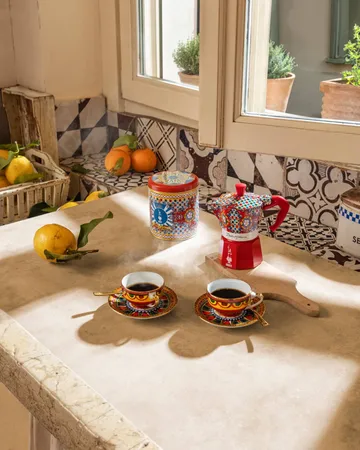 Bialetti x Dolce & Gabbana cafeteira moka - Carrinho siciliano, 6 copos - Bialetti