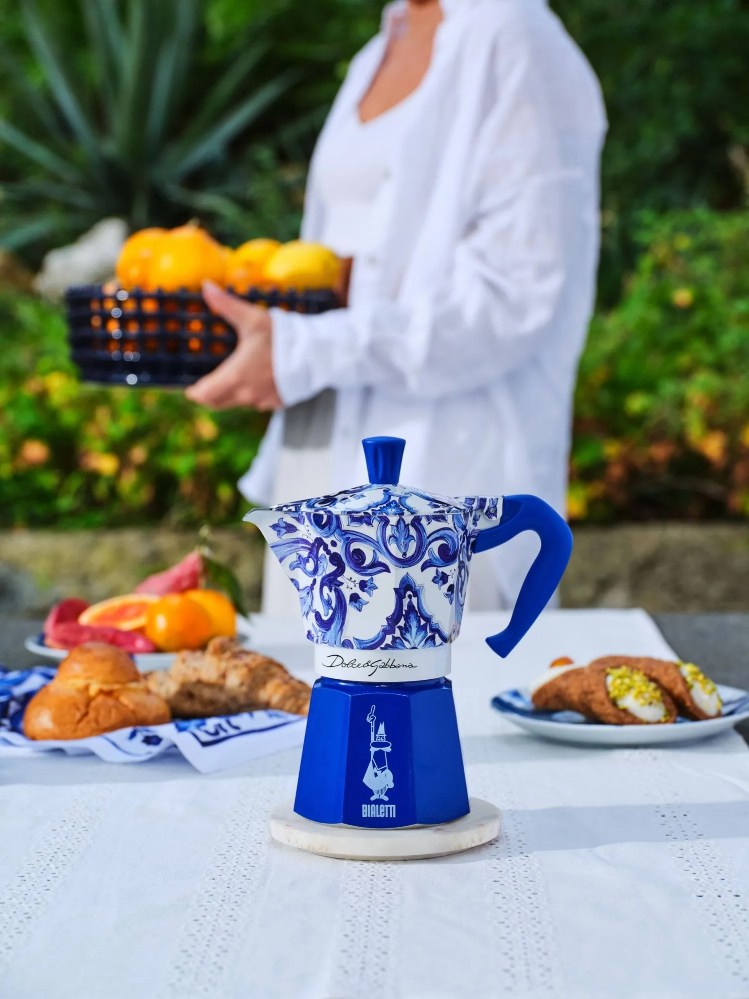 Bialetti x Dolce & Gabbana cafeteira moka, Mediterraneo, 6 chávenas Bialetti
