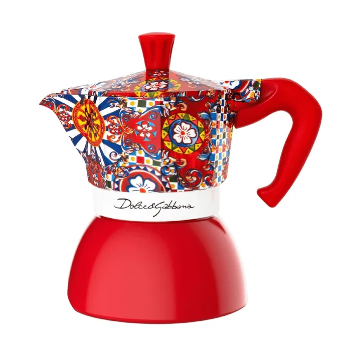 Bialetti x Dolce & Gabbana cafeteira moka para indução - Carrinho siciliano, 4 copos - Bialetti