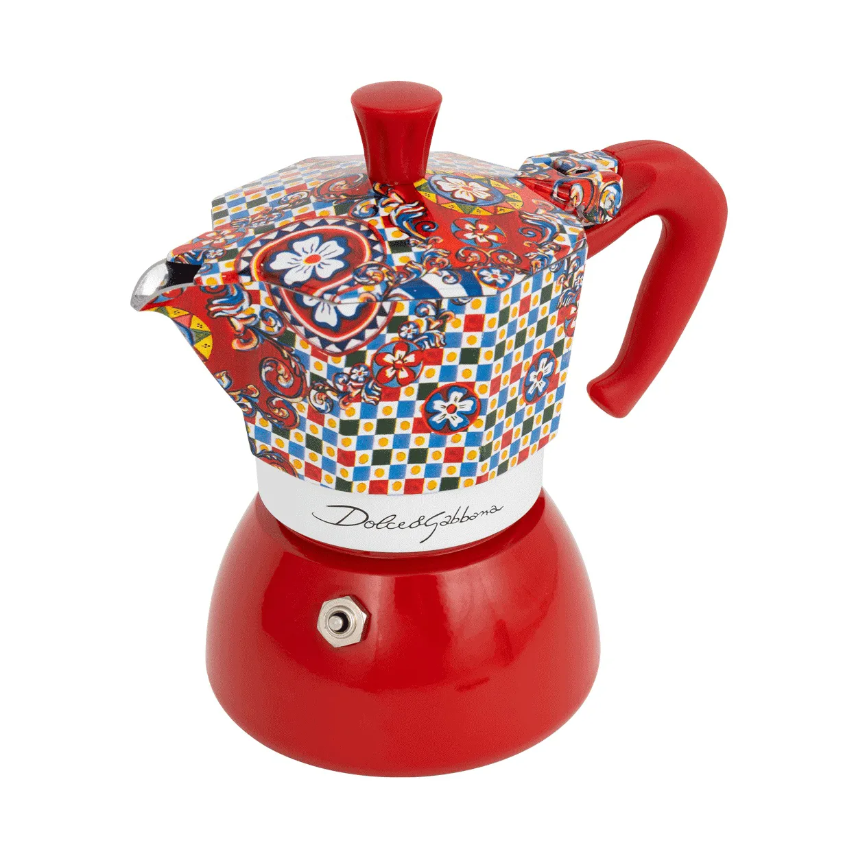Bialetti x Dolce & Gabbana cafeteira moka para indução, Carrinho siciliano, 4 copos Bialetti