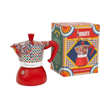 Bialetti x Dolce & Gabbana cafeteira moka para indução - Carrinho siciliano, 4 copos - Bialetti
