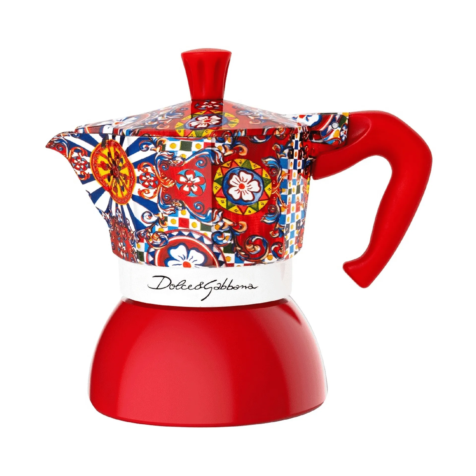 Bialetti x Dolce & Gabbana cafeteira moka para indução, Carro siciliano, 2 copos Bialetti