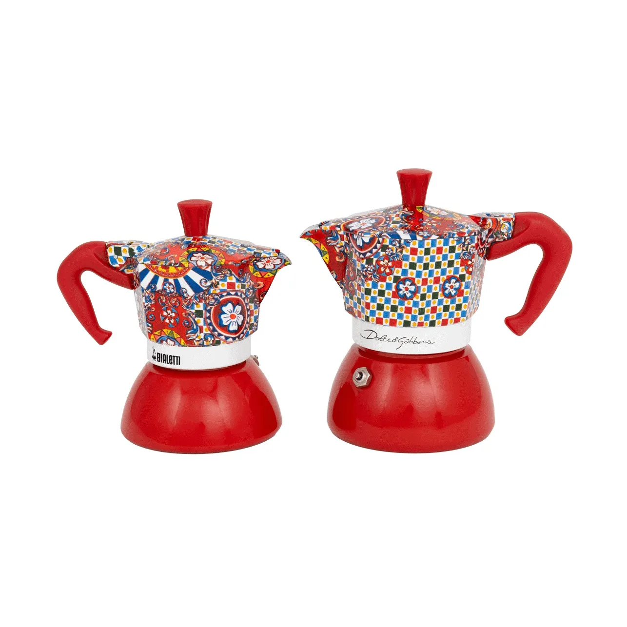 Bialetti x Dolce & Gabbana cafeteira moka para indução, Carro siciliano, 2 copos Bialetti