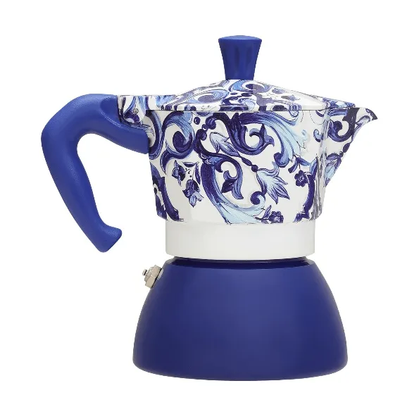 Bialetti x Dolce & Gabbana cafeteira moka para indução, Mediterraneo, 4 chávenas Bialetti