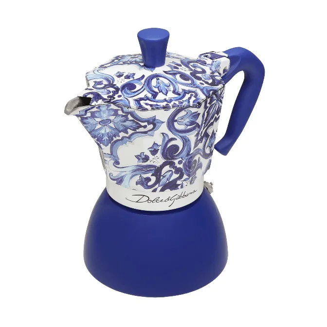 Bialetti x Dolce & Gabbana cafeteira moka para indução, Mediterraneo, 6 chávenas Bialetti