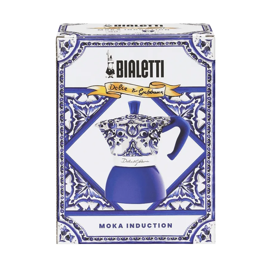 Bialetti x Dolce & Gabbana cafeteira moka para indução, Mediterraneo, 6 chávenas Bialetti