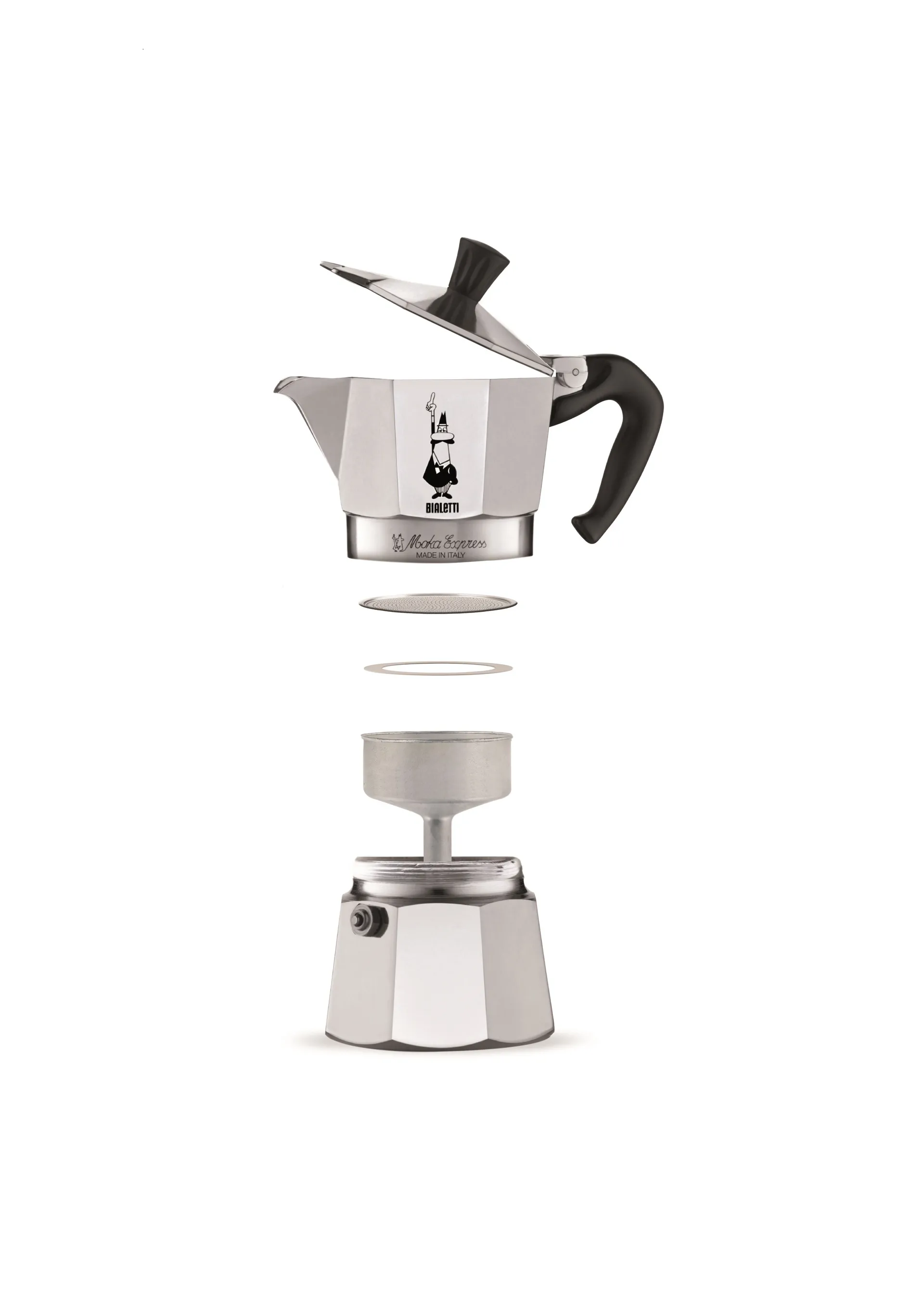 Cafeteira Moka 6 chávenas, Prata Bialetti
