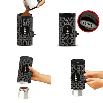 Dosificador de café Bialetti incl. frasco - Preto-branco - Bialetti