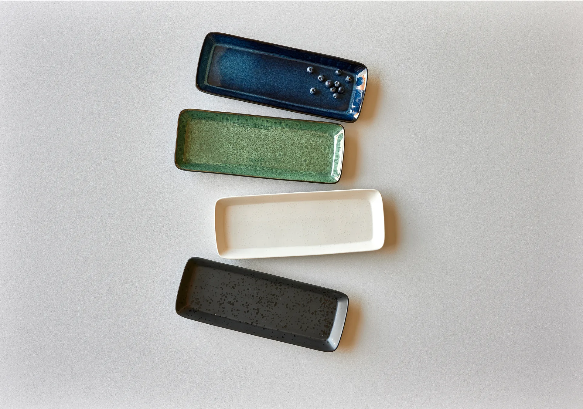 Bitz prato de servir 38x14 cm, Preto-verde Bitz