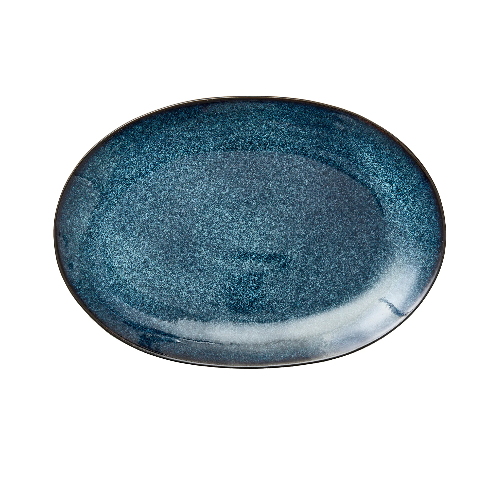 Bitz prato oval 25x36 cm, Preto-azul escuro Bitz