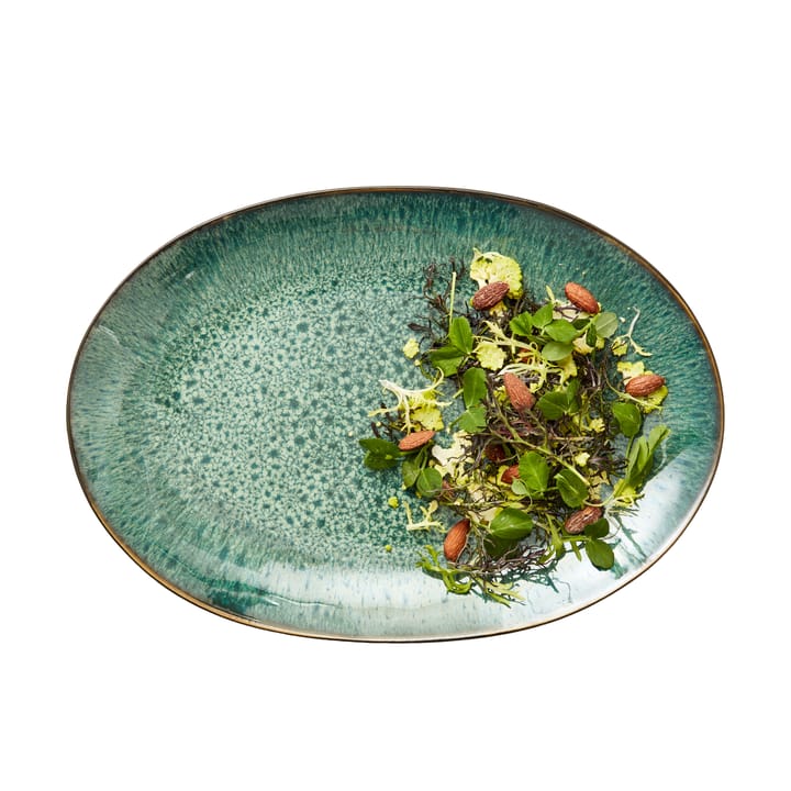 Bitz prato oval 25x36 cm, Preto-verde Bitz