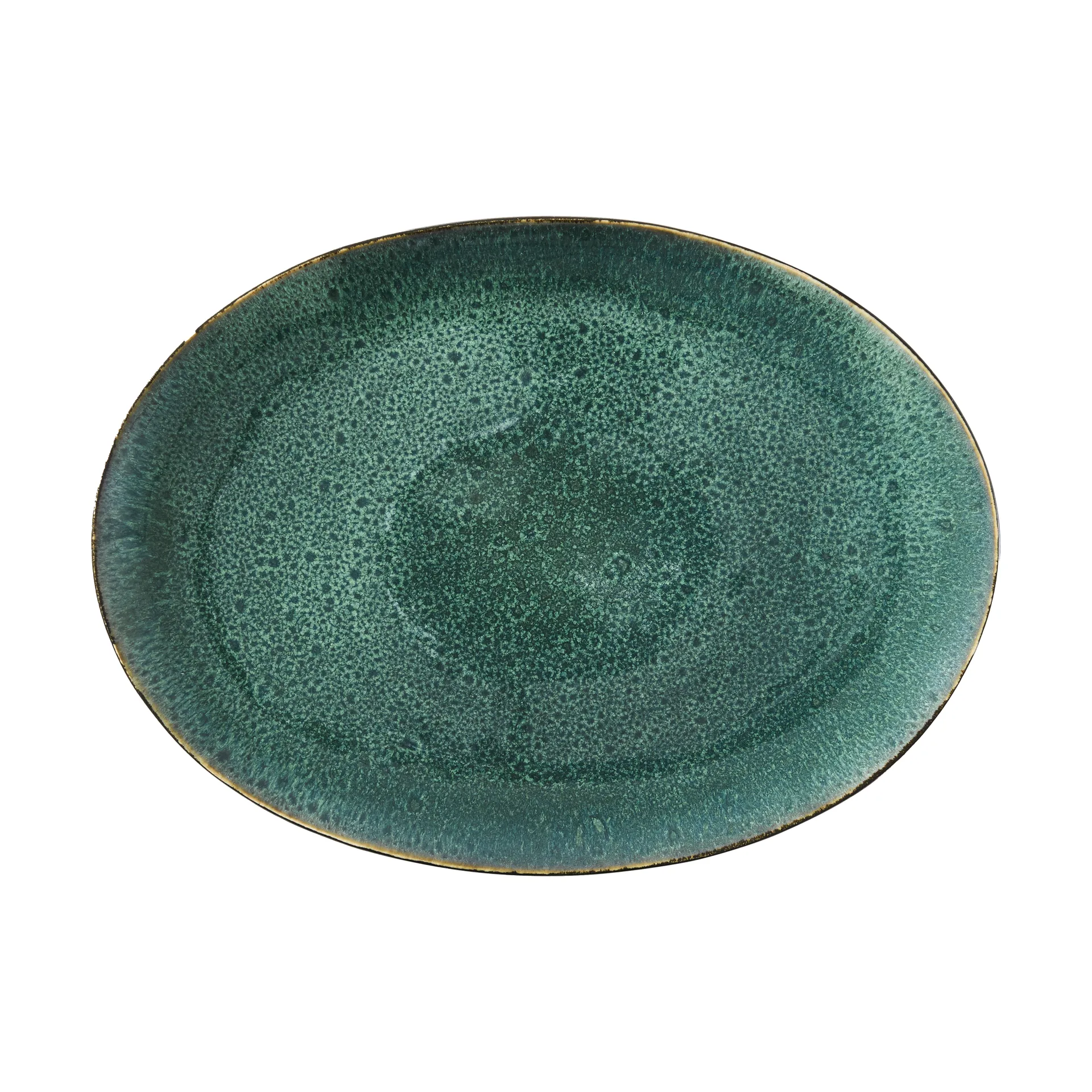 Bitz prato oval 45x34 cm, Preto-verde Bitz