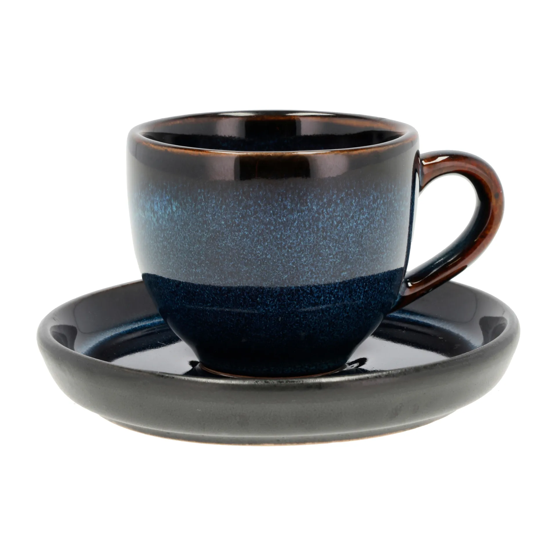 Bitz xícara espresso com pires 7 cl, Azul escuro-preto Bitz