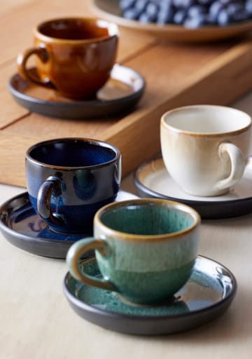 Bitz xícara espresso com pires 7 cl - Azul escuro-preto - Bitz