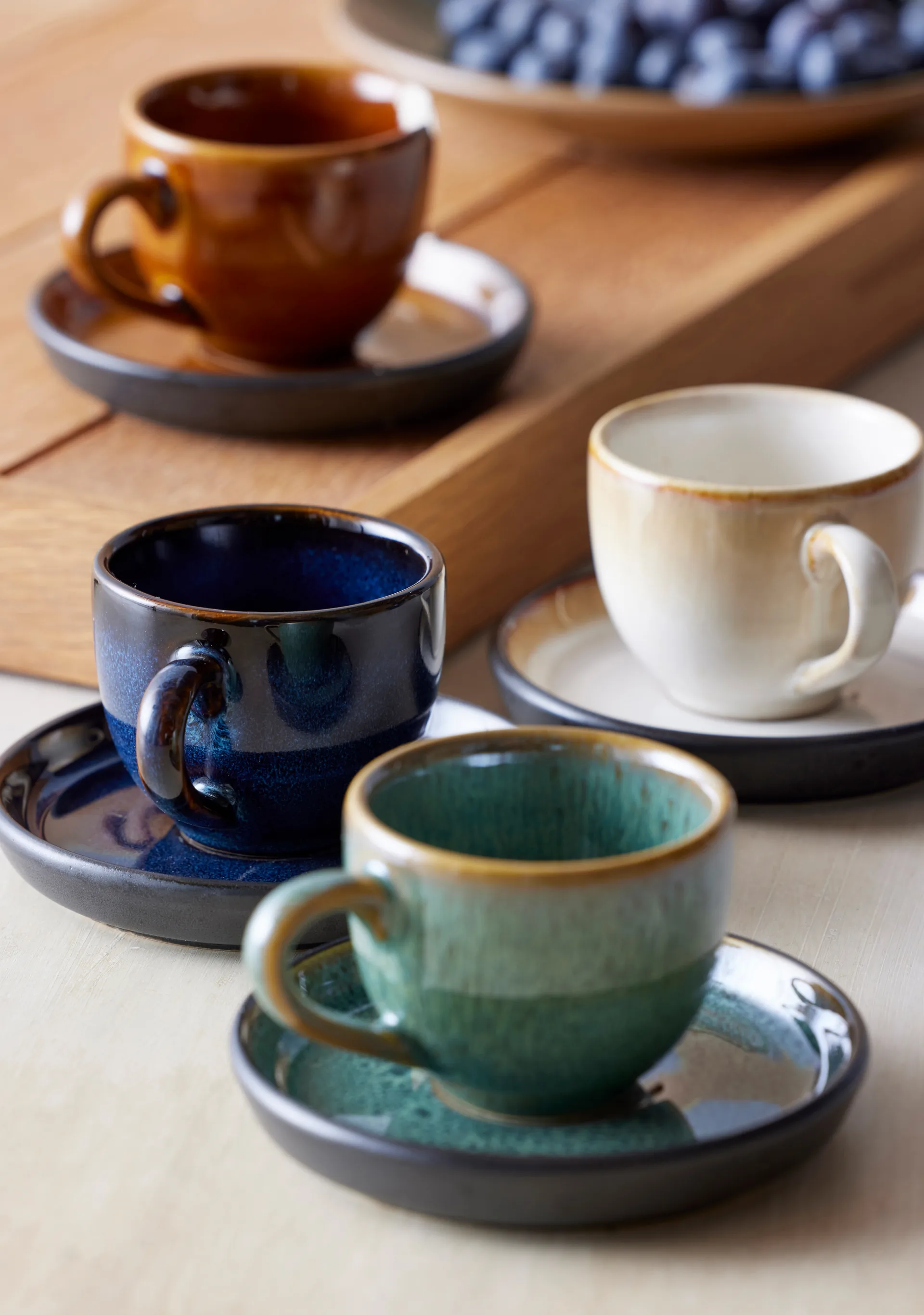 Bitz xícara espresso com pires 7 cl, Verde-preto Bitz