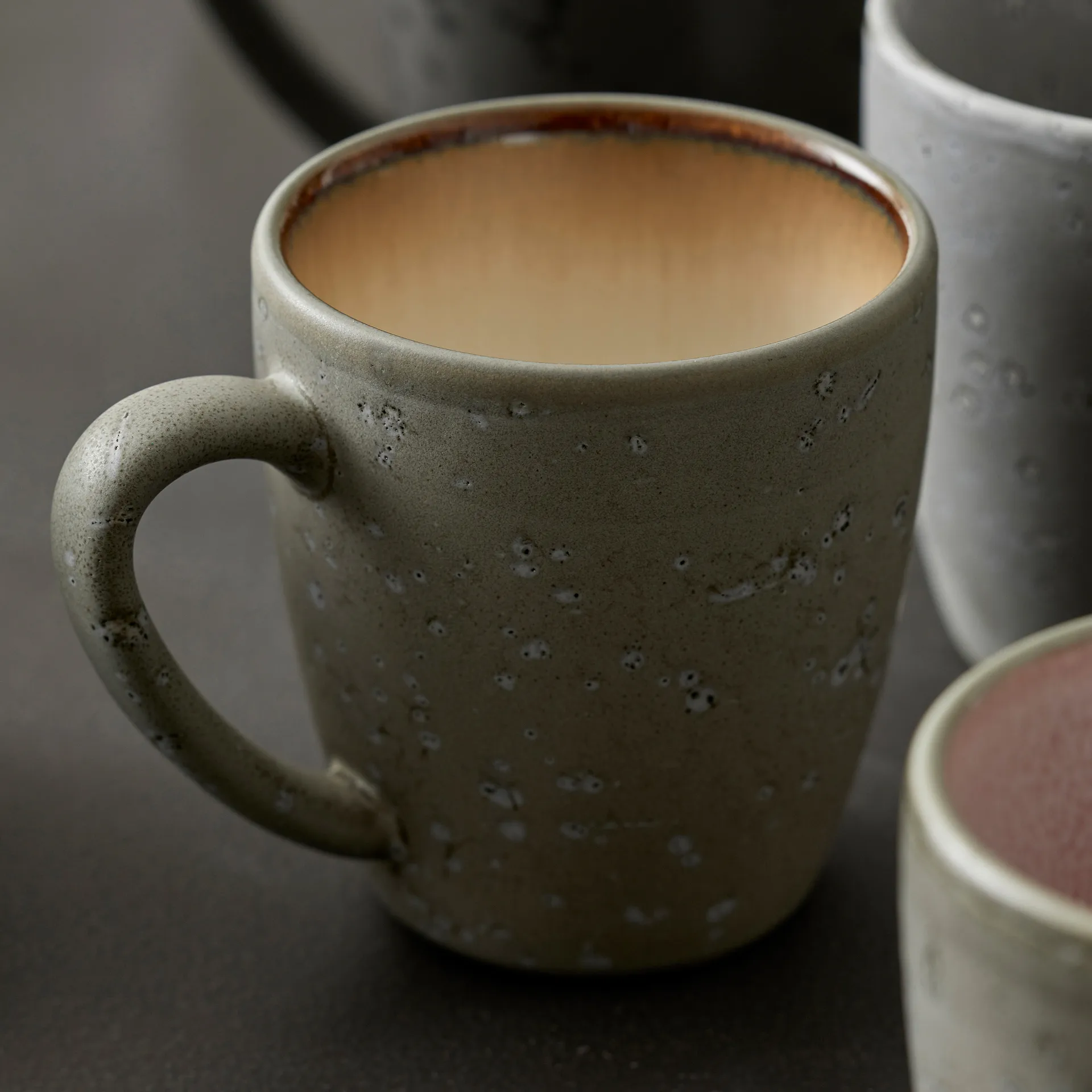 Caneca Bitz 19 cl cinza, cinza-creme Bitz