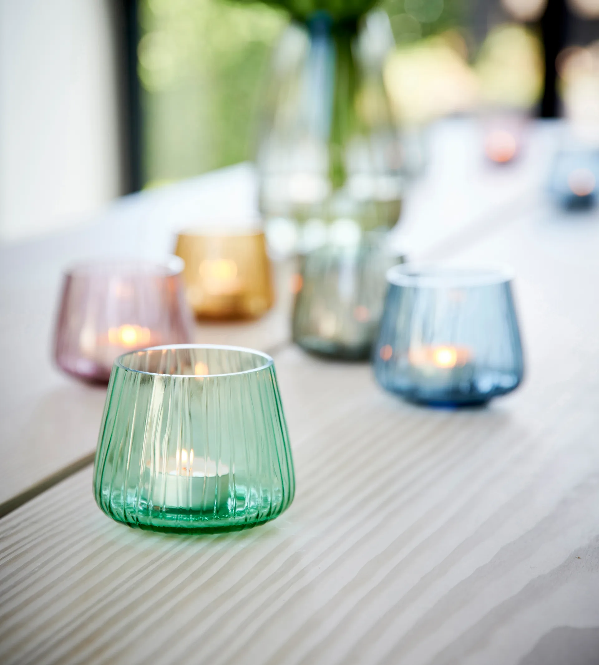 Porta velas 7,5 cm 2-peças Kusintha, Âmbar Bitz