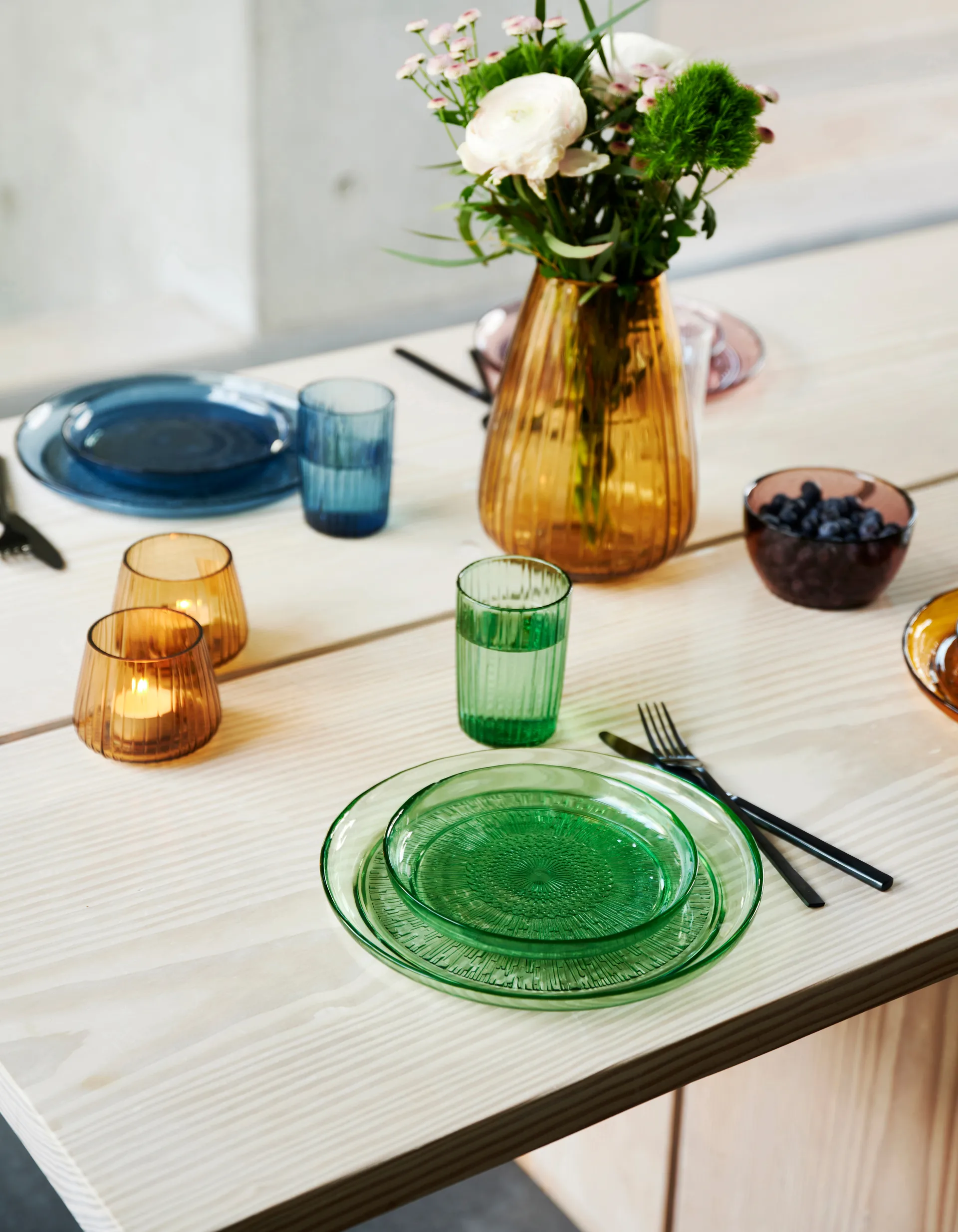 Porta velas 7,5 cm 2-peças Kusintha, Pink Bitz