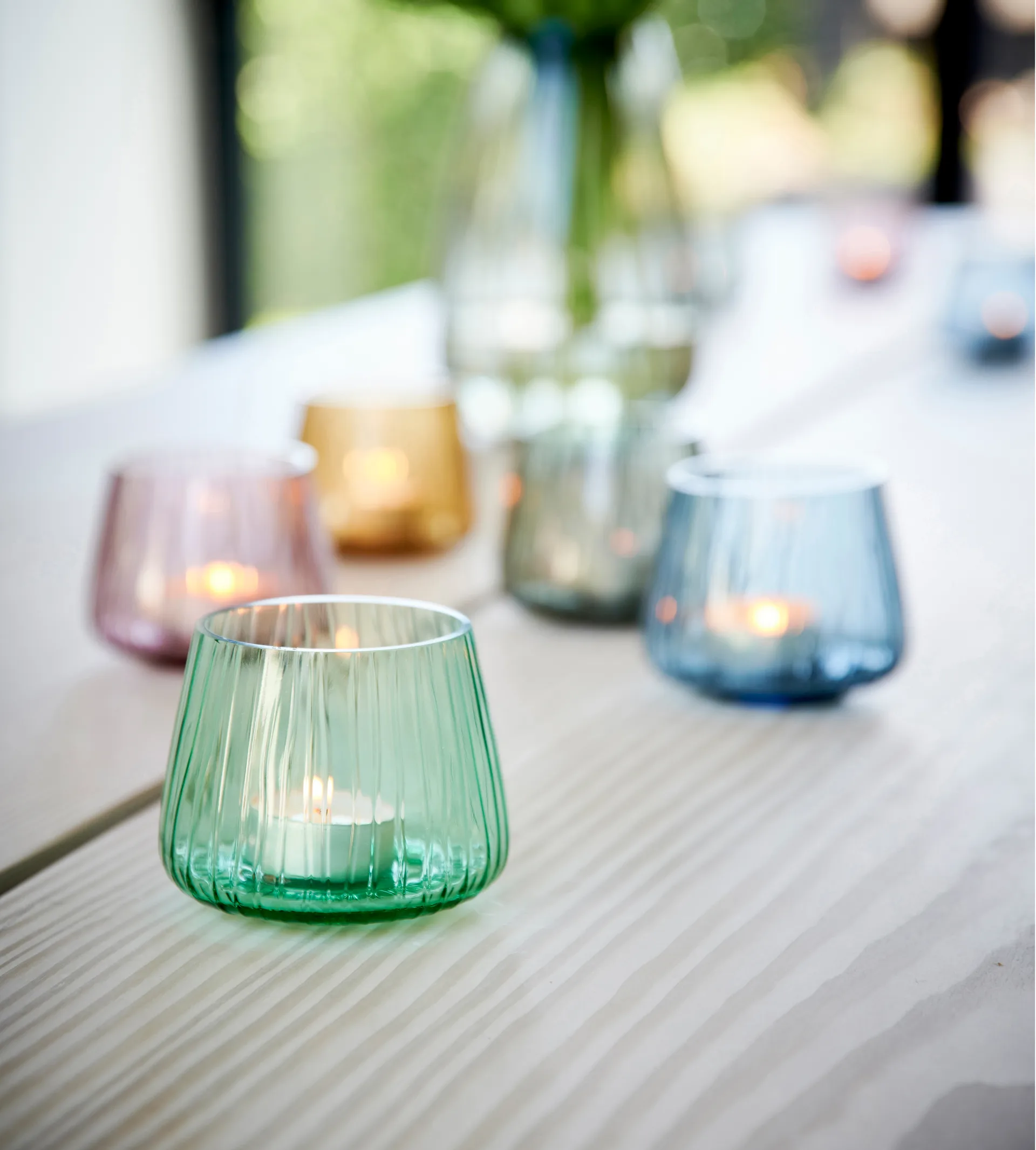 Porta velas 7,5 cm 2-peças Kusintha, Verde Bitz