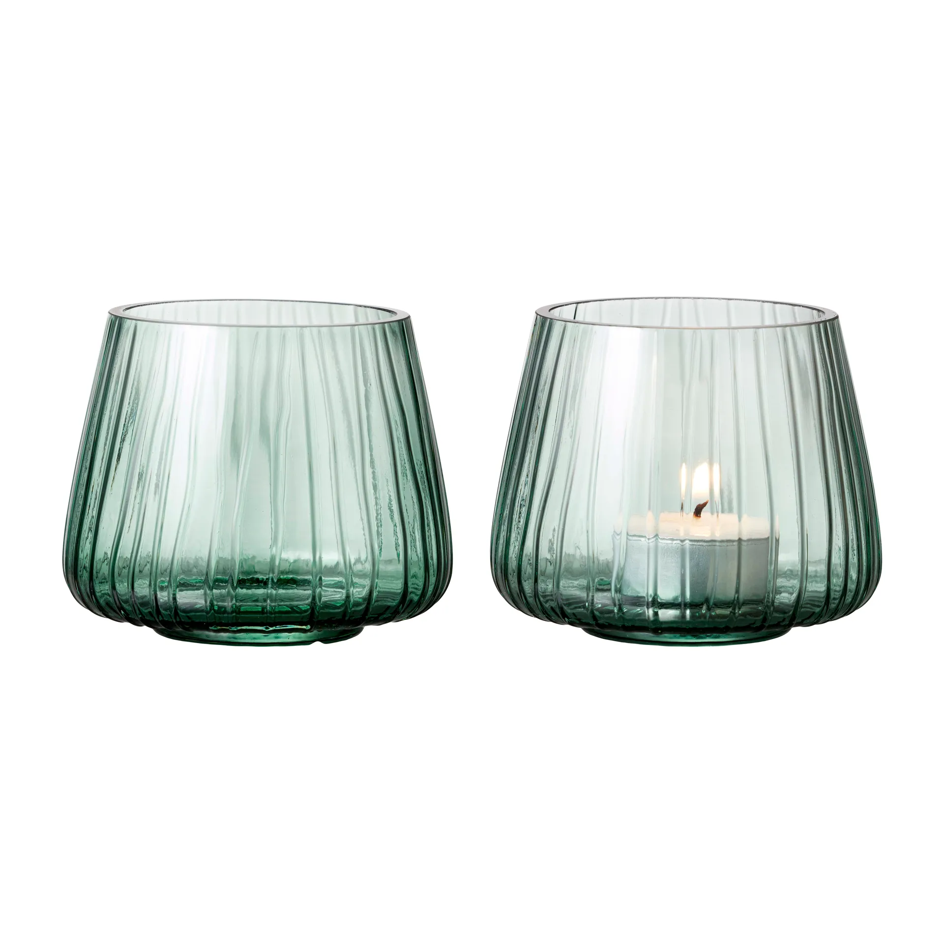 Porta velas 7,5 cm 2-peças Kusintha, Verde Bitz