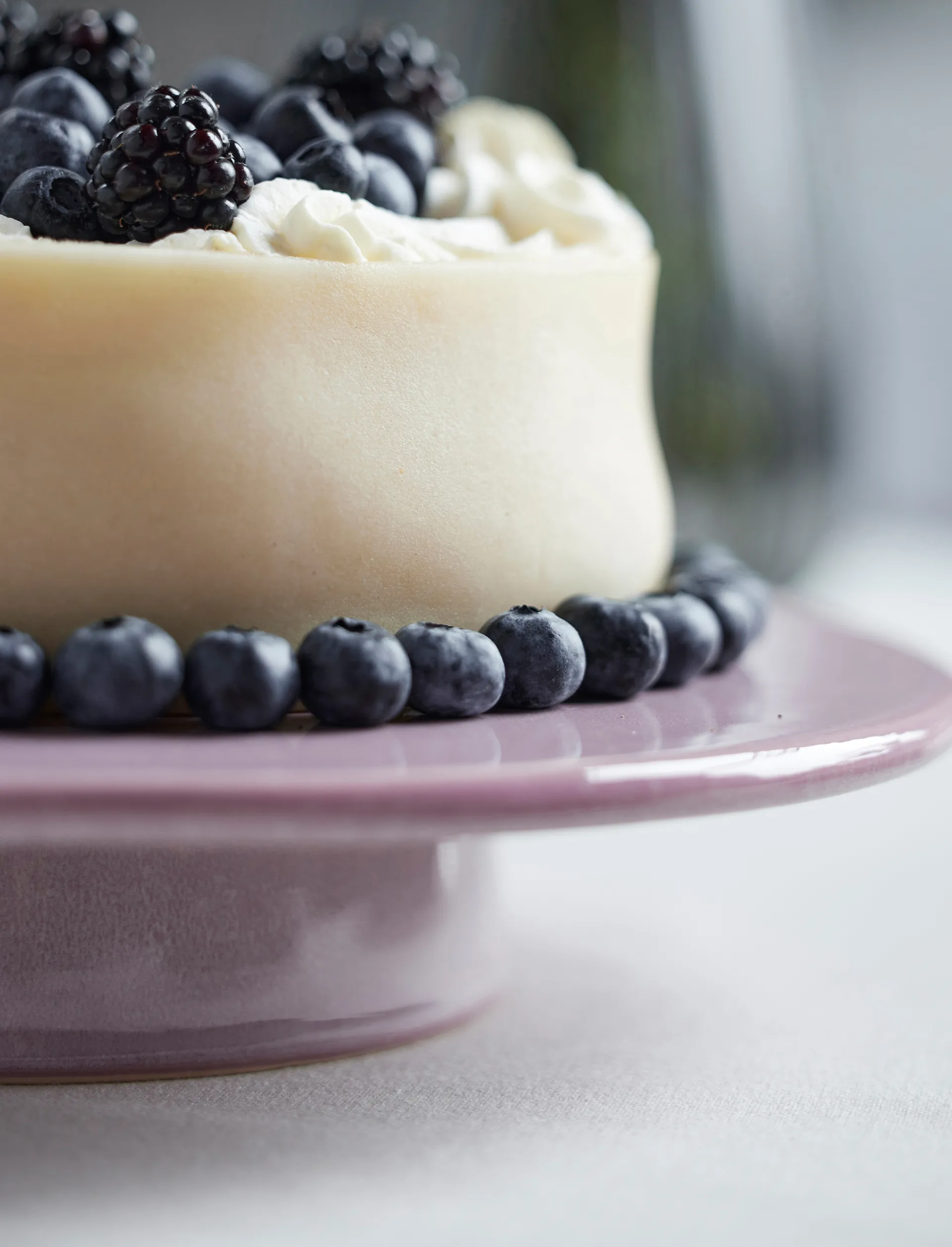 Prato para bolo com pé Ø30 cm, Rosa light Bitz