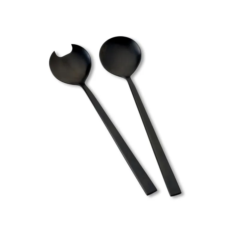Talheres de salada Bitz aço inoxidável , Preto Bitz