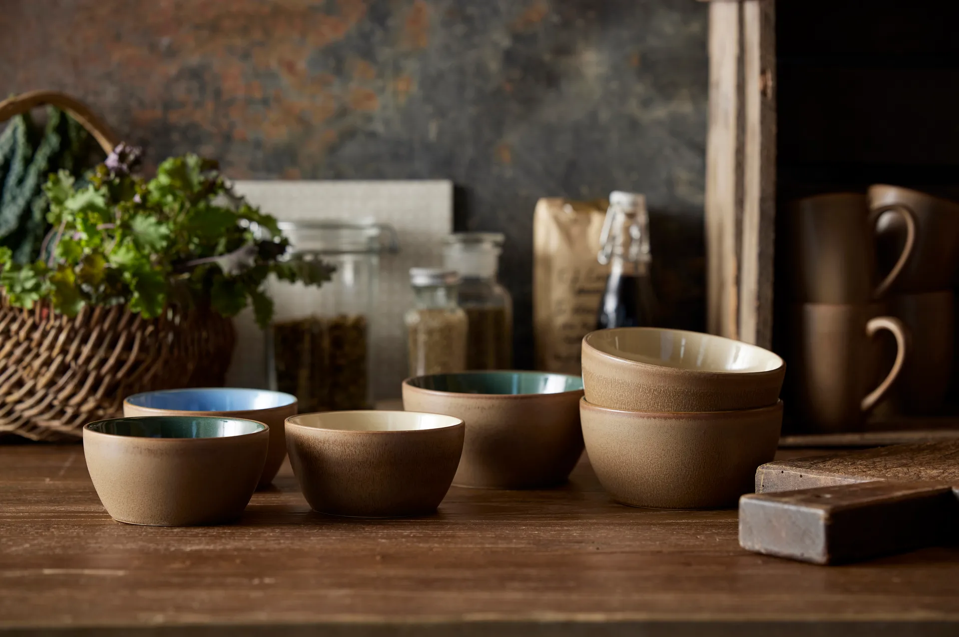 Tigela de madeira para massa Bitz Ø14 cm, madeira-forest Bitz