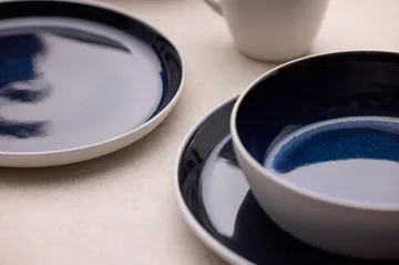 Tigela de sopa Bitz Ø 18 cm - Branco-azul escuro - Bitz