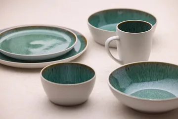 Tigela de sopa Bitz Ø 18 cm - Branco-verde - Bitz