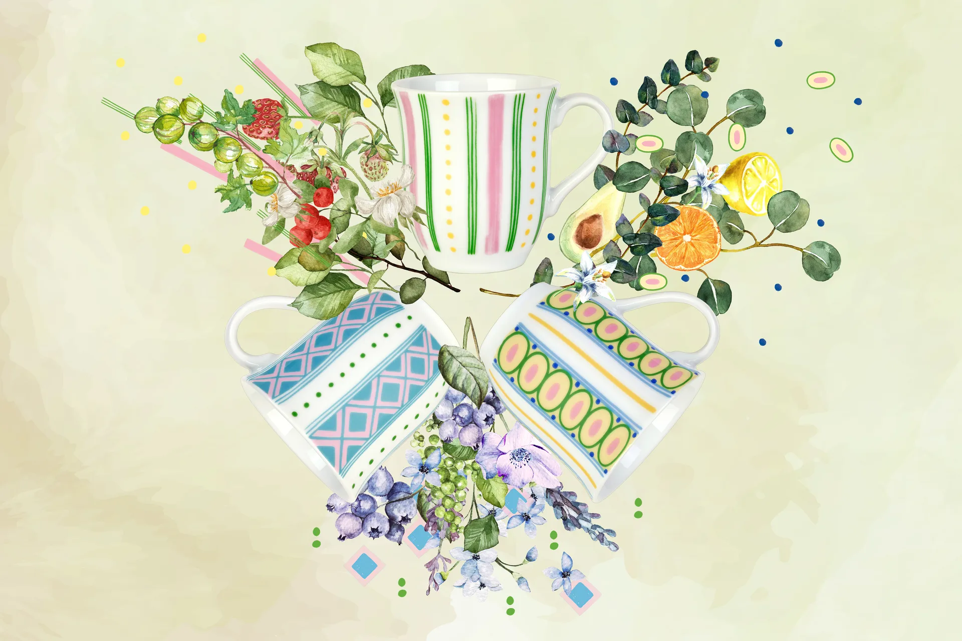 Caneca Eva 35 cl, Light blue Bjørn Wiinblad