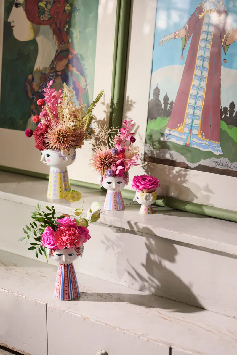 Castiçal Eva 9,5 cm, Rosa Bjørn Wiinblad